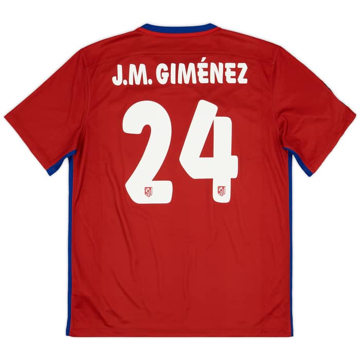 2015-16 Atletico Madrid Home Shirt J.M.Gimenez #24 - 9/10 - (L)