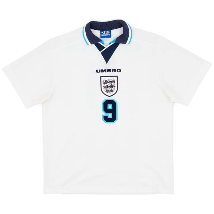 1995-97 England Home Shirt Shearer #9 - 8/10 - (XL)