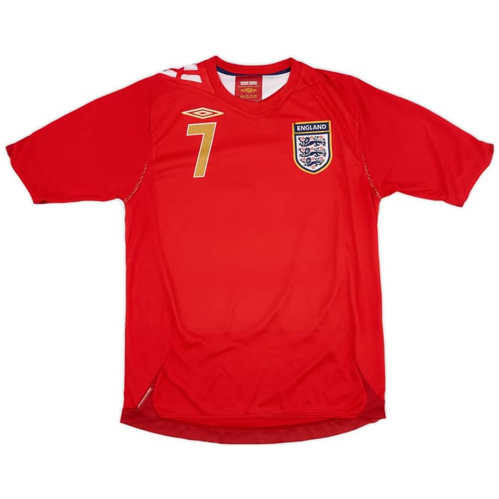 2006-08 England Away Shirt Beckham #7 - 5/10 - (M)