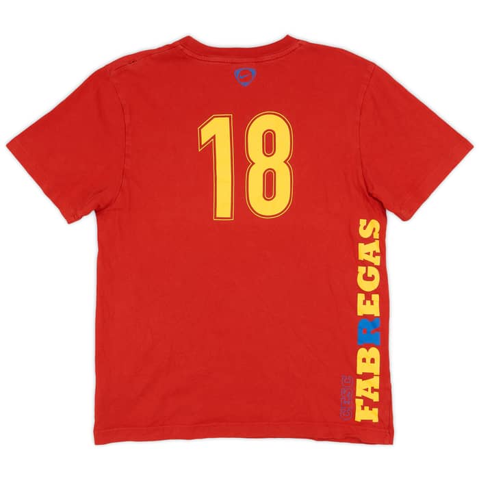 2007-08 Spain Nike Cesc Fabregas #18 Graphic Tee - 5/10 - (M)