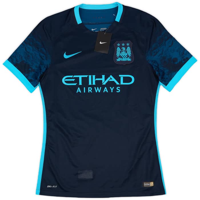 2015-16 Manchester City Player Issue Away Shirt Kompany #4 (M)
