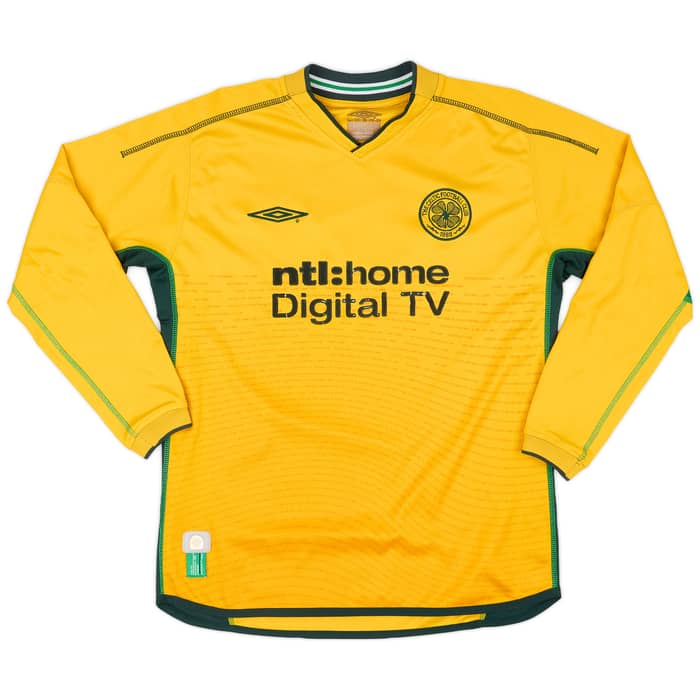 2002-03 Celtic Away L/S Shirt Larsson #7 - 6/10 - (L)