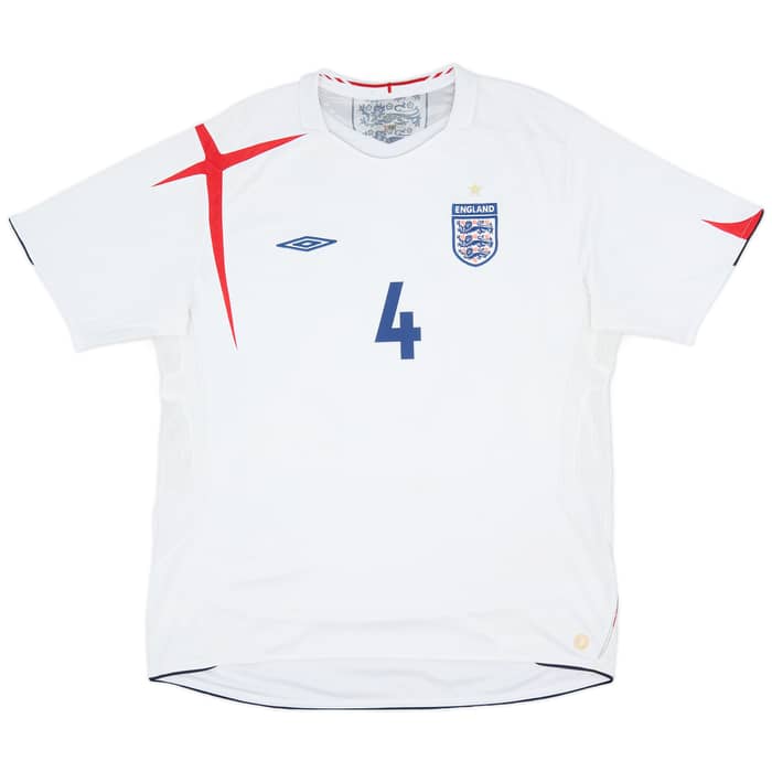 2005-07 England Home Shirt Gerrard #4 - 7/10 - (L)