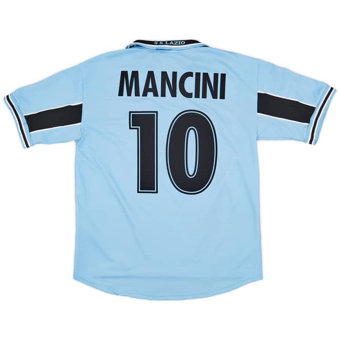 1998-00 Lazio Home Shirt Mancini #10 - 9/10 - (L)