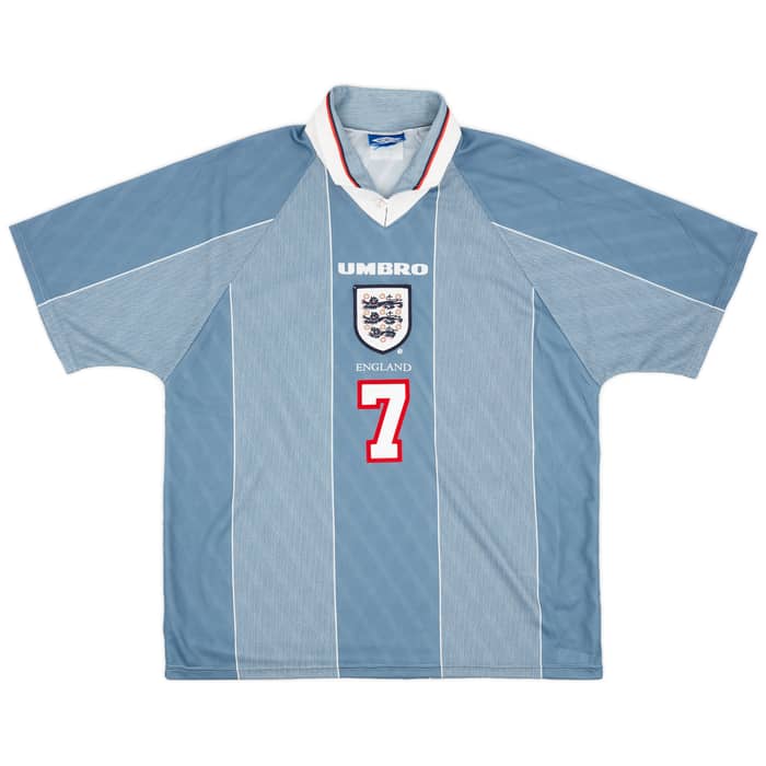 1996-97 England Away Shirt Shearer #9 - 8/10 - (XL)