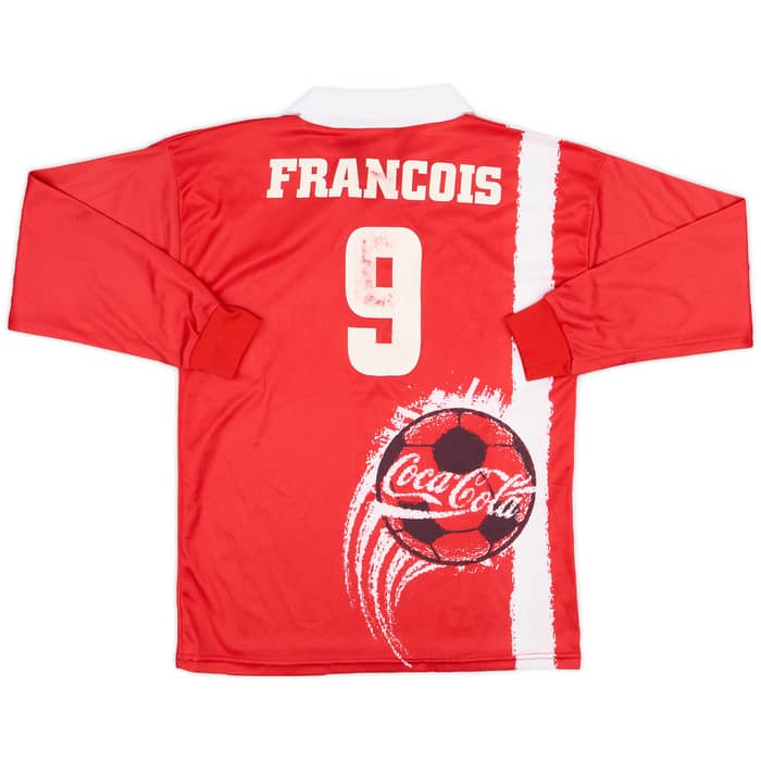 1998 France 98 Cola Cola 'Coupe du Monde' Polo L/S Shirt Francois #9 - 8/10 - (S)