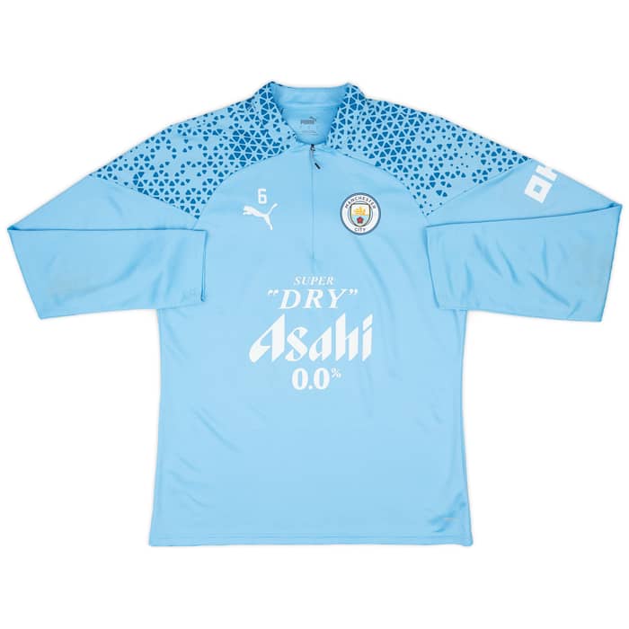 2023-24 Manchester City Player Issue 1/4 Zip Training Top # - As New