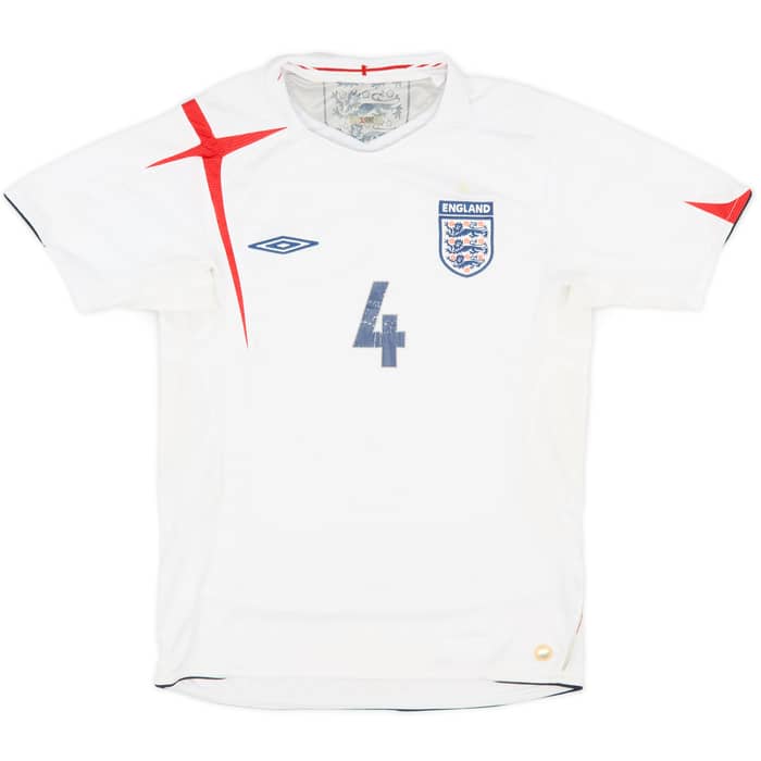 2005-07 England Home Shirt Gerrard #4 - 5/10 - (M)