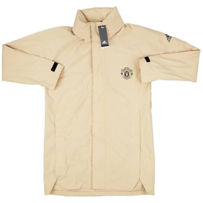 2019-20 Manchester United adidas Hooded Bench Coat (S)