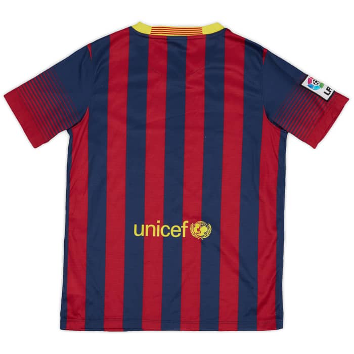 2013-14 Barcelona Home Shirt - 7/10 - (L.Boys)
