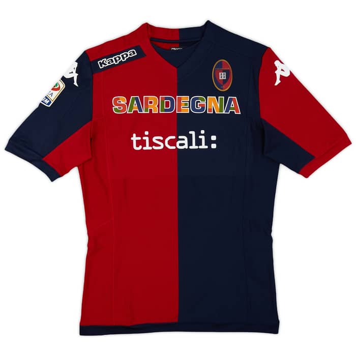 2014-15 Cagliari Match Issue Home Shirt Conti #5
