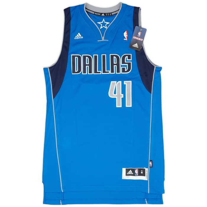 2010-14 Dallas Mavericks Nowitzki #41 adidas Swingman Away Jersey (M)