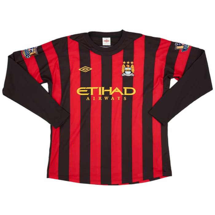 2011-12 Manchester City Away L/S Shirt Richards #2 - 9/10 - (XL)