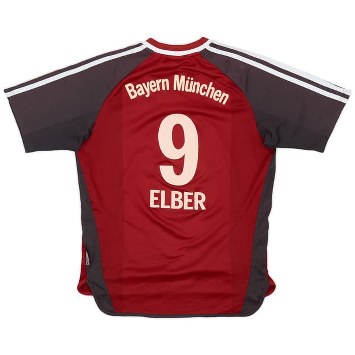 2001-02 Bayern Munich Home Shirt Elber #9 - 7/10 - (XL.Boys)