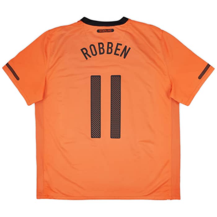 2010-11 Netherlands Home Shirt Robben #11 - 7/10 - (XL)