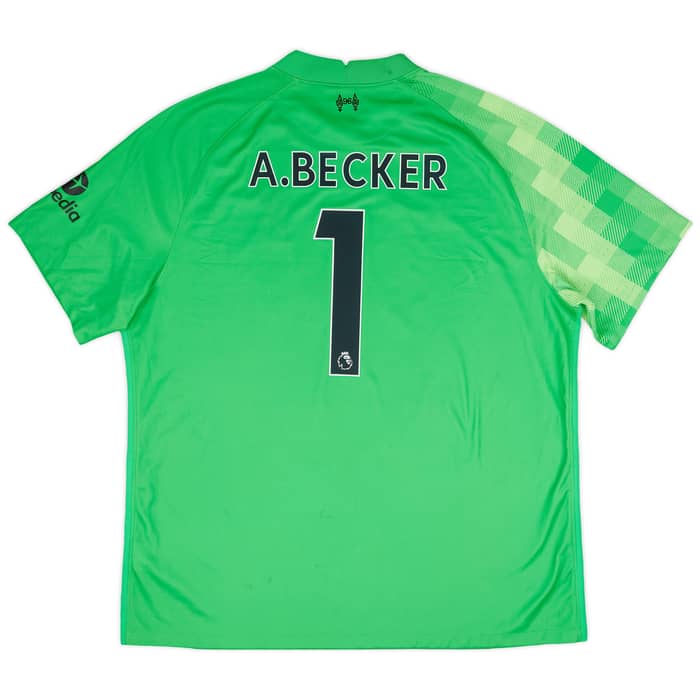 2021-22 Liverpool GK S/S Shirt A.Becker #1 - 8/10 - (XXL)