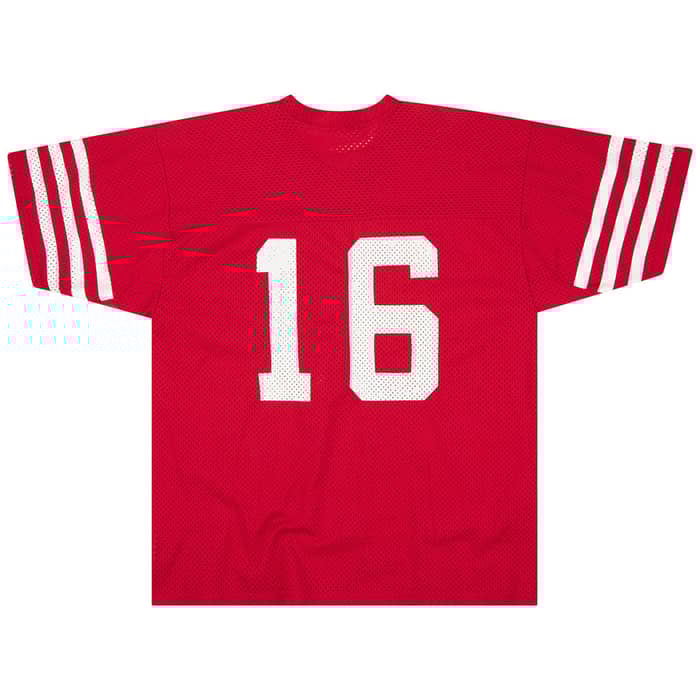 1980s San Francisco 49ers Montana #16 MacGregor Sand-Knit Jersey (Home) L
