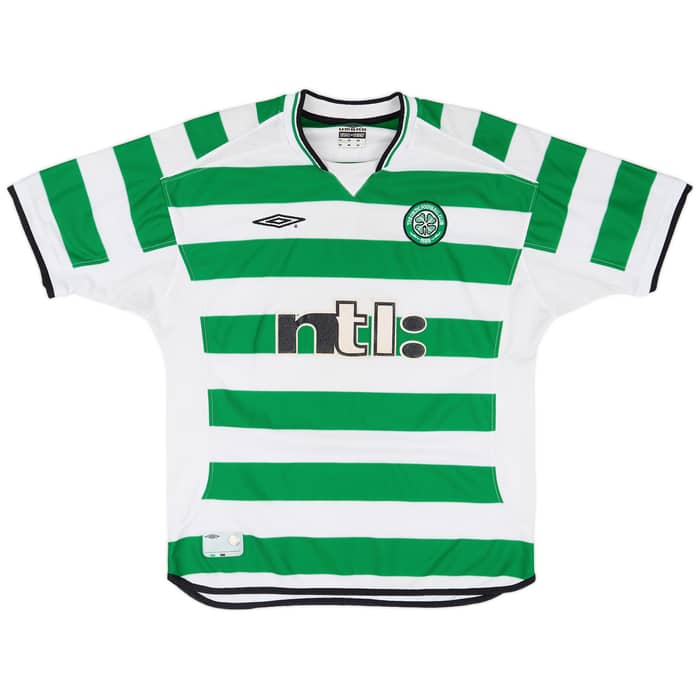 2001-03 Celtic Home Shirt Larsson #7 - 6/10 - (L)