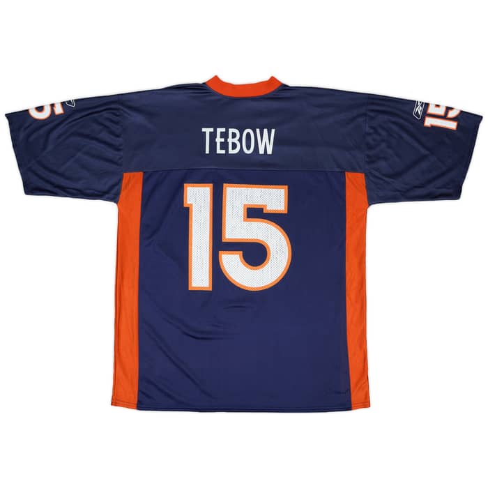 2010-11 Denver Broncos Tebow #15 Reebok Replica Home Jersey - 6/10 - (XL)