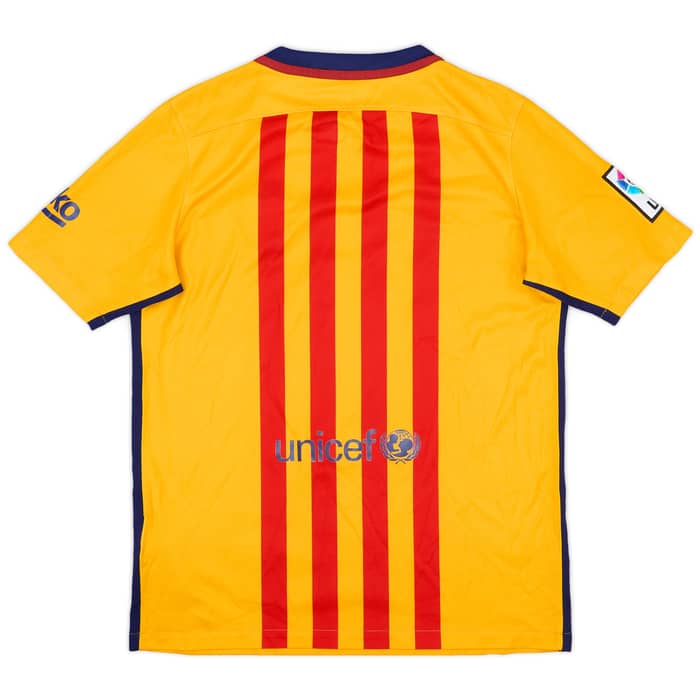 2015-16 Barcelona Away Shirt - 8/10 - (XL.Boys)