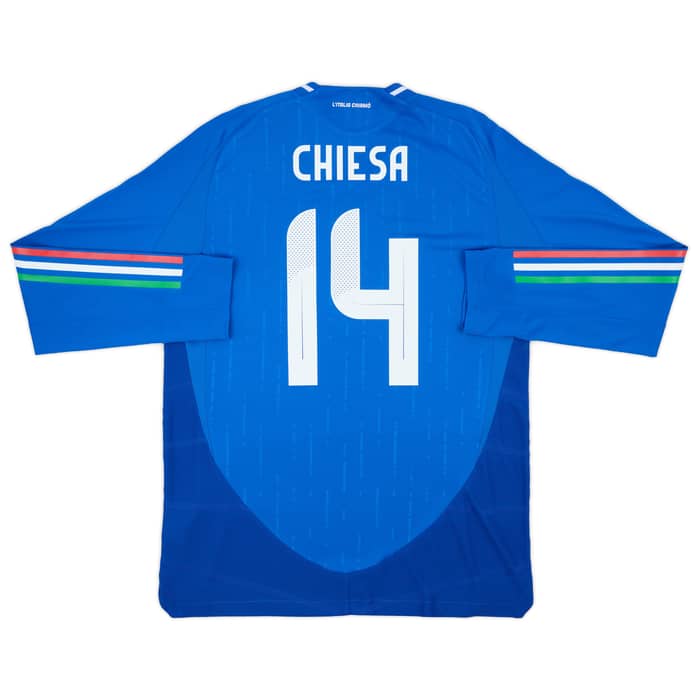 2024-25 Italy Authentic Home L/S Shirt Chiesa #14