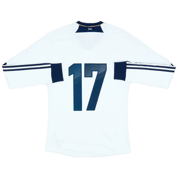 2012-14 Scotland Authentic Away L/S Shirt #17 - 9/10 - (S)