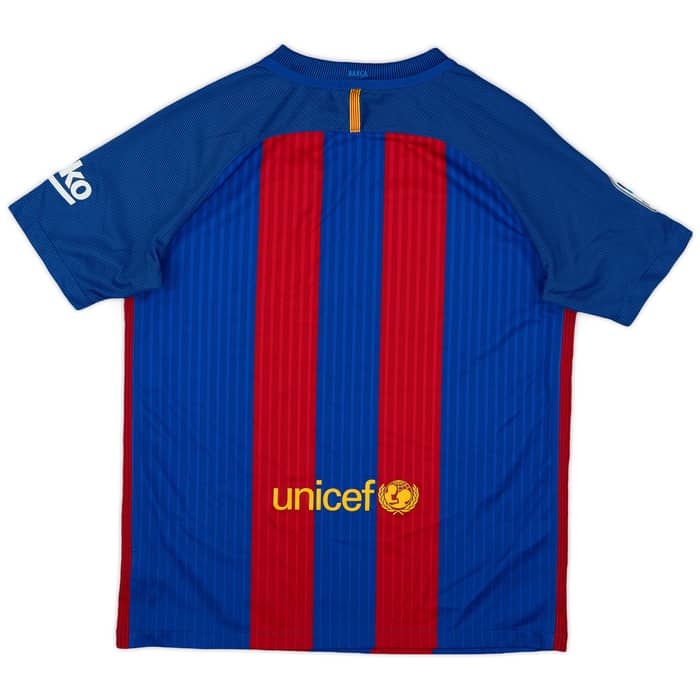 2016-17 Barcelona Home Shirt - 9/10 - (XL.Boys)