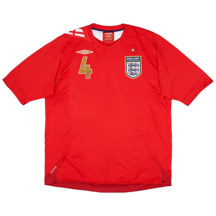 2006-08 England Away Shirt Gerrard #4 - 5/10 - (XL)