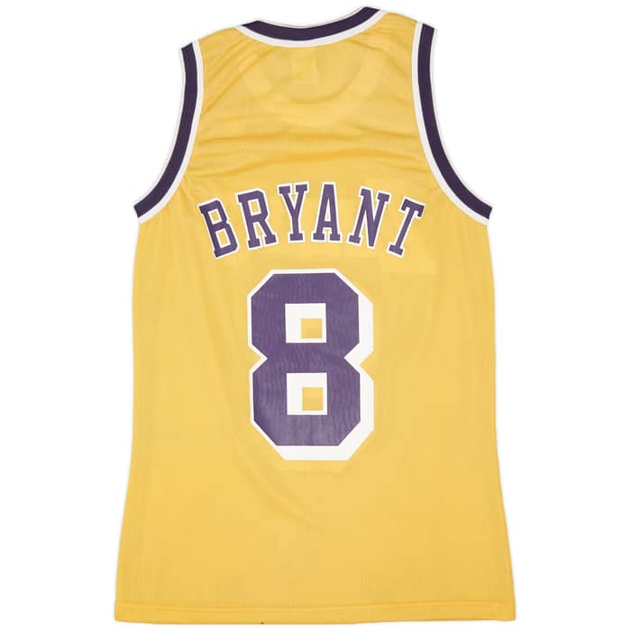 1996-99 LA Lakers Bryant #8 Champion Jersey (Home) M