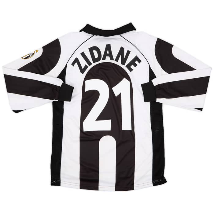 1997-98 Juventus Centenary Home L/S Shirt Zidane #21 (S)