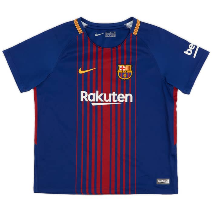 2017-18 Barcelona Home Shirt - 8/10 - (7/8 Years)