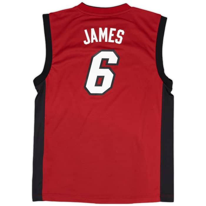 2010-14 Miami Heat James #6 adidas Alternate Jersey - 9/10 - (M)