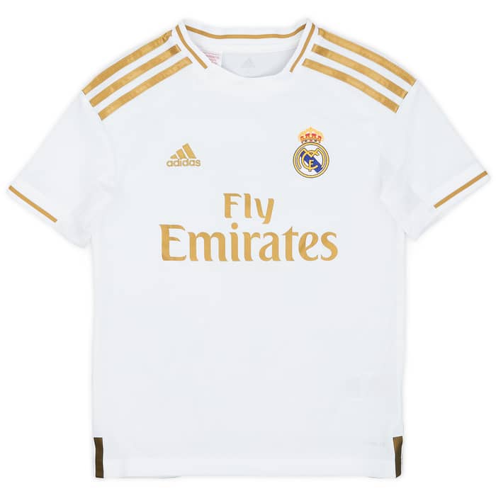 2019-20 Real Madrid Home Shirt Benzema #9 - 9/10 - (S.Boys)