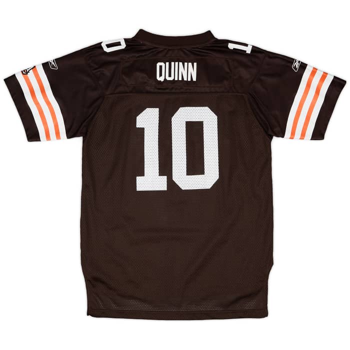 2007 Cleveland Browns Quinn #10 Reebok On Field Home Jersey - 9/10 - (XL.Boys)