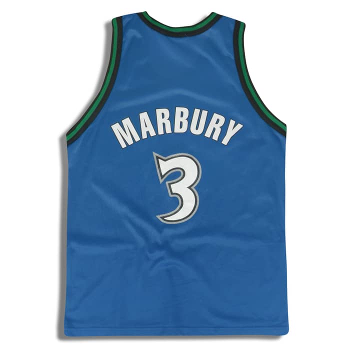 1996-99 Minnesota Timberwolves Marbury #3 Champion Jersey (Away) S