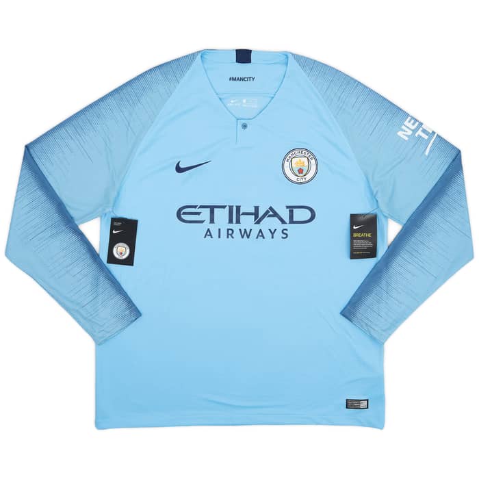 2018-19 Manchester City Home L/S Shirt Sterling #7 (XL)