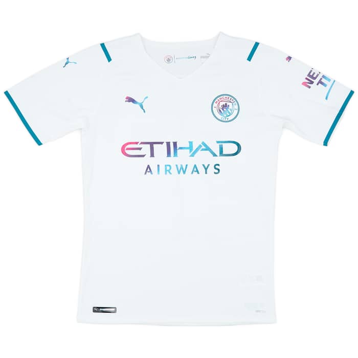 2021-22 Manchester City Match Issue FA Cup Away Shirt Mbete #79