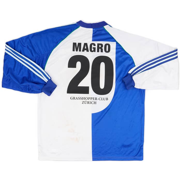 1999-00 Grasshoppers Match Worn Home L/S Shirt Magro #20