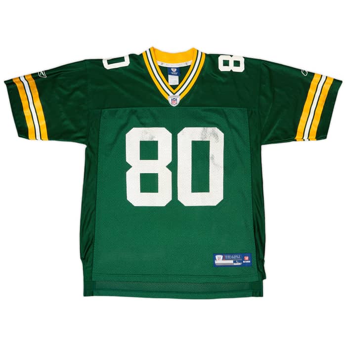 2008-11 Green Bay Packers Driver #80 Reebok On Field Home Jersey - 5/10 - (L)