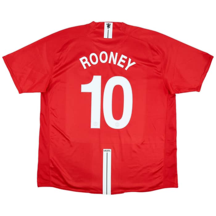 2007-09 Manchester United Home Shirt Rooney #10 - 10/10 - (3XL)