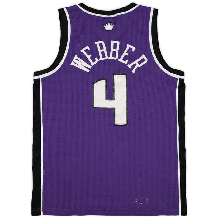 2002-04 Sacramento Kings Webber #4 Nike Swingman Away Jersey - 8/10 - (XL)