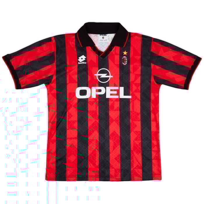 1995-96 AC Milan Match Worn Home Shirt Coco #27