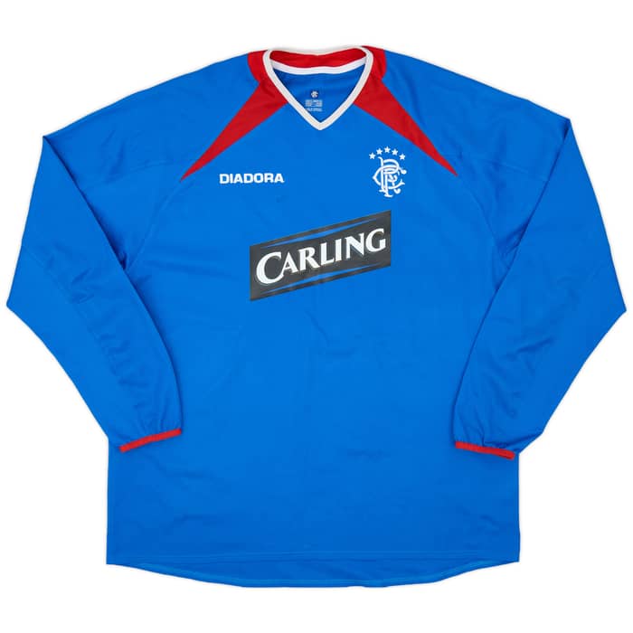 2003-05 Rangers Home L/S Shirt Ricksen #2 - 7/10 - (XL)