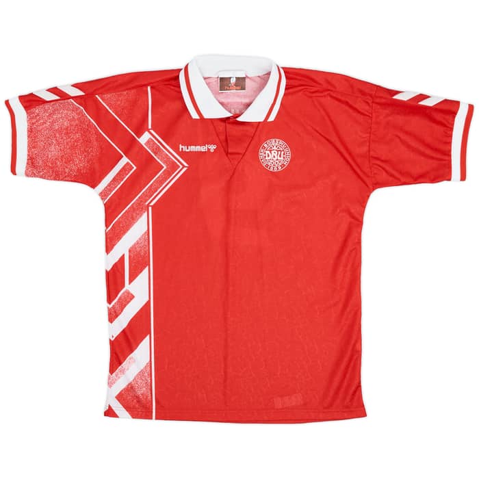 1994-95 Denmark Home Shirt Povlsen #9 - 8/10 - (XL.Boys)