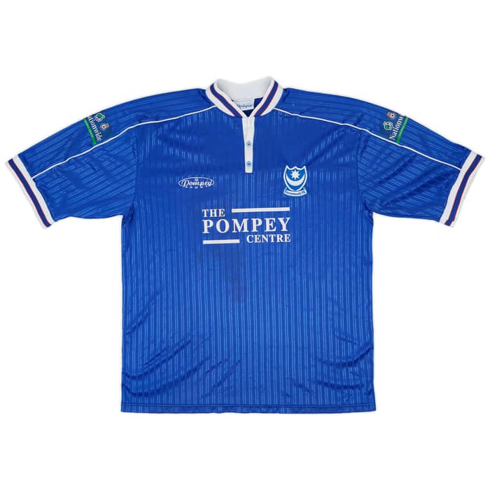 1999-00 Portsmouth Match Issue Home Shirt Waterman #18