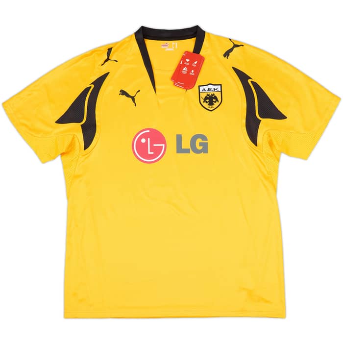 2007-08 AEK Athens Home Shirt Rivaldo #10 (XL)