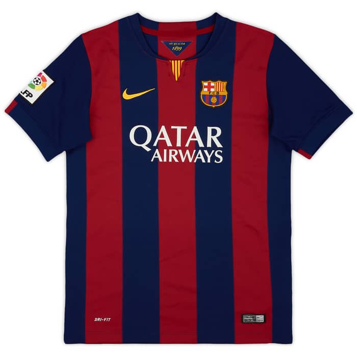 2014-15 Barcelona Home Shirt - 9/10 - (L.Boys)