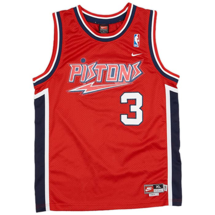 1980-81 Detroit Pistons Wallace #3 Nike Rewind Swingman Jersey - 7/10 - (XL.Boys)