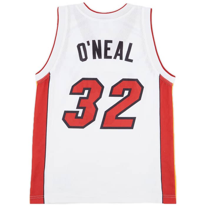 2004-07 Miami Heat O'Neal #32 Champion Home Jersey - 6/10 - (M.Boys)