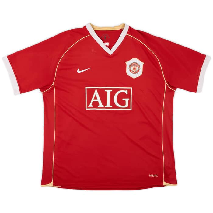 2006-07 Manchester United Home Shirt Saha #9 - 5/10 - (XL)